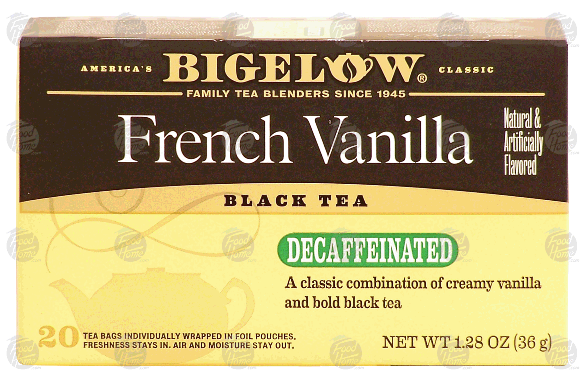 Bigelow  french vanilla decaffeinated tea, 20 tea bags Full-Size Picture